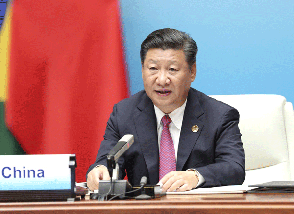 9月4日，金磚國家領(lǐng)導(dǎo)人第九次會晤在廈門國際會議中心舉行。國家主席習(xí)近平主持會晤并發(fā)表題為《深化金磚伙伴關(guān)系 開辟更加光明未來》的重要講話